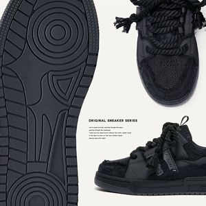 Zapatos de moda unisex con cordones, estilo casual y urbano, de diseñador de Guangzhou, con diseño de boleto de avión y caballero negro, para skate, con aumento de altura. - Product Image 3
