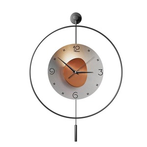 Modern Geometric Metal Wall <b>Clock</b> Irregular Round Decorative Timepiece <b>Battery</b> Operated for Living Room Interior - Product Image 1