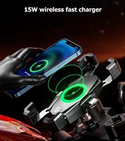 Verrouillage automatique et dégagement rapide du support de téléphone de tige de fourche de moto avec chargeur sans fil et USB C Accessoires de moto