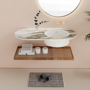 Lavabo monobloc en porcelaine durable et contemporain, OEM Malaisie - Product Image 1