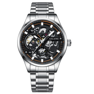 Reloj Mecánico Automático Ailang para Hombre, Esfera de Cristal, 11 mm, Resistente al Agua 30 m, Correa de Acero Inoxidable con Cierre Plegable - Product Image 3