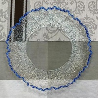 Plaques de chargeur transparentes de luxe ps en vrac avec des plaques de chargeur à jante dorée pour la décoration de la maison de vacances de mariage