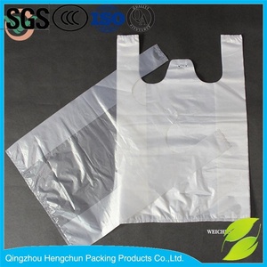 ผู้ผลิตขายส่ง รับพิมพ์โลโก้เอง ถุงใส่เสื้อยืดแบบใส HDPE LDPE สำหรับซุปเปอร์มาร์เก็ต - Product Image 3