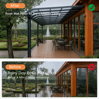 Auvent de Magasin Commercial, Auvent en Aluminium avec Toit en Polycarbonate, Auvent de Porte, Auvent d'Entrée de Restaurant, Pergola Imperméable, Personnalisé OEM