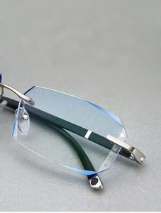Diamond Cut Edge <span class=keywords><strong>Gafas</strong></span> sin montura Anti Blue Light <span class=keywords><strong>Gafas</strong></span> Venta al por mayor Square Clear Lens <span class=keywords><strong>Gafas</strong></span> de lectura - Product Image 5