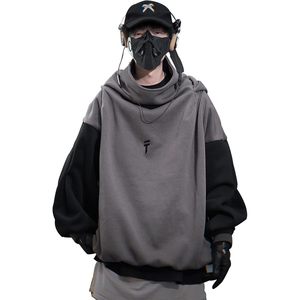 เสื้อฮู้ดดี้ผู้ชาย FOXA แขนเสื้อแบบแร็กแลน ผ้าฝ้าย 100% เฟรนช์เทอร์รี่ ระบายอากาศได้ดี สไตล์สตรีทแวร์ - Product Image 1