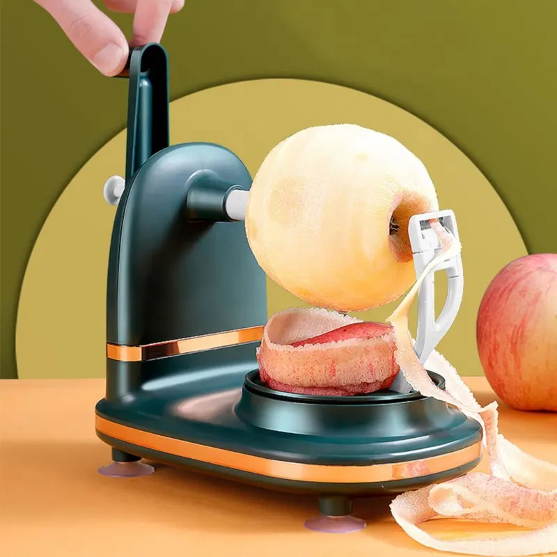 बहुक्रियाशील फल पीलिंग मशीन हाथ-क्रैंक्ड सेब पेलर फल मटर पेलर सेब स्लिसर कोर कटर रसोई गैजेट