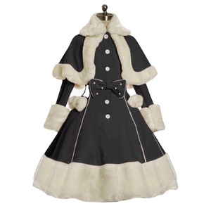 Costume Invernale da Principessa in Stile Europeo Vintage per Spettacoli Teatrali, <span class=keywords><strong>Set</strong></span> Cosplay con Cappotto Caldo in Poliestere e Cintura - Product Image 5