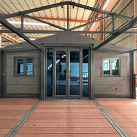 Maison préfabriquée en conteneur de 40 pieds avec bureau, salle de bain, cuisine, 3 chambres et 2 salles de bain