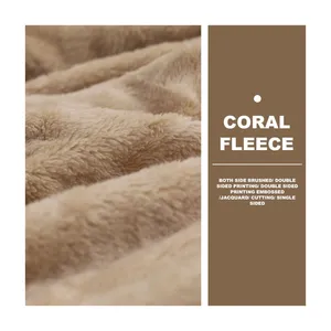 China Hot Sale Coral Fleece Knitted Fabric 100% Polyester Velvet Fabric for Garment Toy Blanket