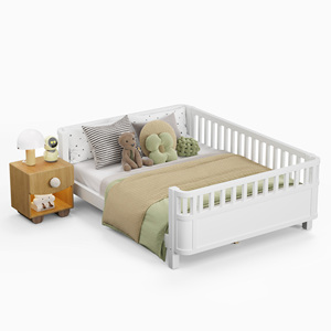 <span class=keywords><strong>Lit</strong></span> de sécurité pour enfants en bois massif avec barrières latérales complètes, <span class=keywords><strong>lit</strong></span> simple <span class=keywords><strong>junior</strong></span> conçu pour se connecter à un grand <span class=keywords><strong>lit</strong></span> - Product Image 3
