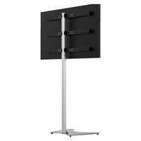 Support de TV avec roues, neuf écrans rotatifs, hauteur réglable, support de moniteur d'ordinateur pour taille de 18 à 26 pouces