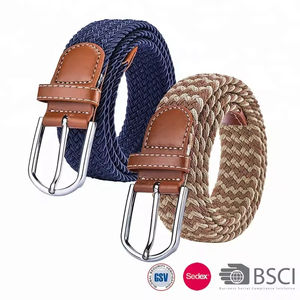 <span class=keywords><strong>Ceinture</strong></span> élastique <span class=keywords><strong>tressée</strong></span> réglable vintage pour <span class=keywords><strong>homme</strong></span> avec logo personnalisé et couleur personnalisée, avec boucle en alliage - Product Image 2