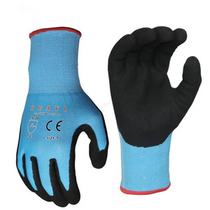 Antideslizante arena nitrilo recubierto Nivel 5 Anti corte resistente construcción vidrio industria manejo buceo pesca guantes para corte - Product Image 4