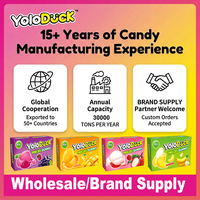 Caramelos de Goma Halal Pelables Surtidos con Jugo de Frutas Naturales, Suaves y Masticables, Dulces Novedosos a Granel OEM para Revendedores YOLODUCK