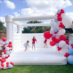 Castillo Inflable Blanco y Rosa para Fiestas de Bodas Yingkun, Casa de Brinco, Tobogán Inflable Comercial de PVC, Garantía de 3 Años - Product Image 2