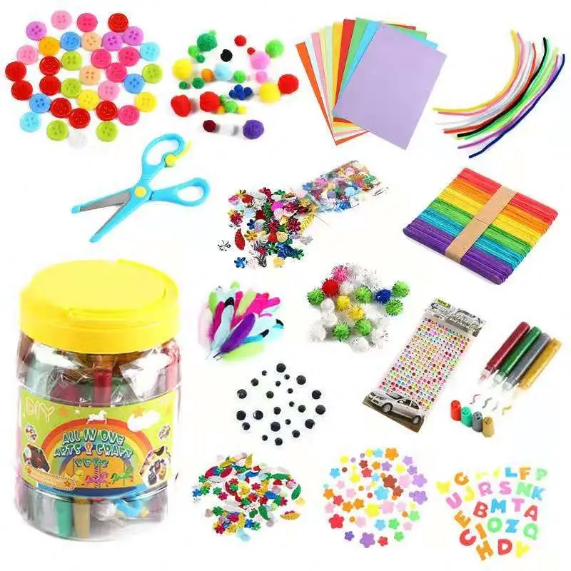 Best Price Wholesale Kids Craft Art Supply Kit for Toddlers All in One DIY Art And Crafts Supplies Set Jar for Kids