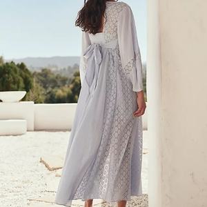 เดรสยาวสไตล์ฝรั่งเศสย้อนยุคสำหรับผู้หญิง ทรงเข้ารูป ใส่สบายๆ ในวันหยุดพักผ่อนช่วงฤดูใบไม้ผลิ ลายดิจิทัล - Product Image 2