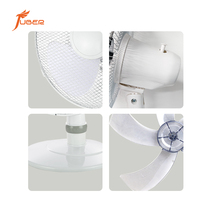 Ventilateur de table durable de 16 pouces, moteur en cuivre pur de 45 W, bouton poussoir, oscillation à 90 degrés, débit d'air élevé, ventilateur de table électrique pour la maison et le bureau