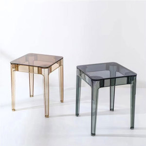 Mobili da pranzo moderni Design semplice piano <span class=keywords><strong>in</strong></span> vetro <span class=keywords><strong>trasparente</strong></span> Base <span class=keywords><strong>in</strong></span> <span class=keywords><strong>plastica</strong></span> tipo quadrato - Product Image 1