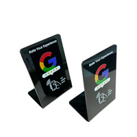 Présentoir de bureau en acrylique Google Social Media NFC de taille et de conception personnalisées
