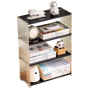 Desktop <b>shelf</b>, small bookshelf, multi-tiered storage <b>rack</b>, cup holder, tiered organizer, storage <b>rack</b>, minimalist office - Product Image 5