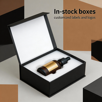 Flacon compte-gouttes vide en verre pour huiles essentielles 15ml 20ml 30ml, petit flacon échantillon givré ambré avec boîte personnalisée