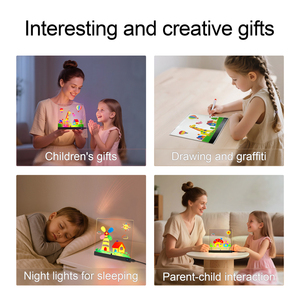 Oem ODM <span class=keywords><strong>LED</strong></span> Acrylic khô xóa bảng tin lưu ý dẫn Hội Đồng Quản trị bằng văn bản trẻ em dẫn bảng vẽ với đứng cho trẻ em - Product Image 3