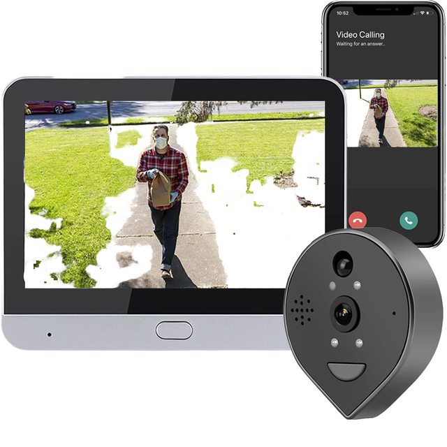 Smart Life Wireless Security Home Video Doorbell Camera Motion Detection 4.3" TFT LCD Display WiFi 2.4G Ring Bell Peephole