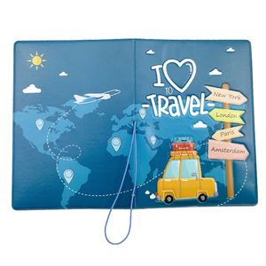 Venta caliente cubierta <span class=keywords><strong>de</strong></span> pasaporte <span class=keywords><strong>de</strong></span> dibujos animados organizador <span class=keywords><strong>de</strong></span> viaje pasaporte <span class=keywords><strong>billete</strong></span> documento titular cartera PVC pasaporte cubierta - Product Image 2