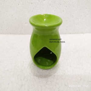Lampe de parfum en céramique et brûleur d'arôme 10cm de haut en gros de l'Inde - Product Image 2