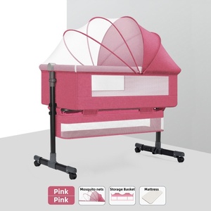 <span class=keywords><strong>Lit</strong></span> <span class=keywords><strong>de</strong></span> chevet pliable pour nouveau-né Moustiquaire pour nouveau-né Berceaux avec pare-chocs Berceaux pour enfants - Product Image 6