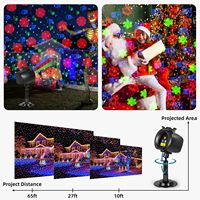 Projecteur extérieur à lentille remplaçable haute luminosité, 4 motifs, projecteur LED pour la décoration de Noël et d'Halloween