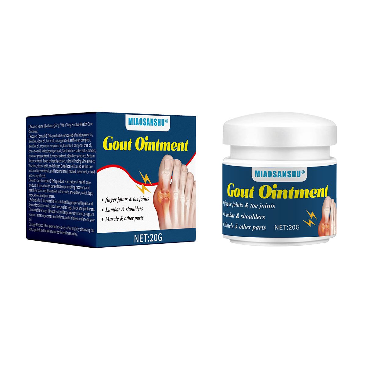 OEM Custom Gout Cream for Hands, Feet, and Body Care Traditional Chinese Medicine Pain Relief Patch