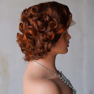 Perruque Lace Front 10A en cheveux vietnamiens pour coupes, 100% dentelle française vierge, base sans colle, longueur étirée 12 pouces, <span class=keywords><strong>couleur</strong></span> P4/350 - Product Image 1