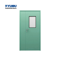 Porte Double Hermétique en Acier Galvanisé, Automatique ou Manuelle pour Salle Blanche et Chambre de Patient