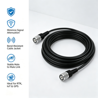 Câble d'antenne coaxial TNC 3M à faible perte en alliage d'aluminium Plug & Play pour connexion stable, récepteur GPS, routeur, point d'accès