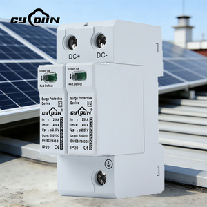 ลดราคาพิเศษ 2P T2 500V DC SPD 40kA ได้รับการรับรองมาตรฐาน CE <span class=keywords><strong>IEC</strong></span> CYD1 GD PV500 C18 สำหรับกล่องรวมสายไฟโซลาร์เซลล์ - Product Image 1