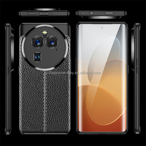 Coque arrière en cuir à motif de litchi ultra mince de luxe coque de téléphone d'origine antichoc pour <span class=keywords><strong>OPPO</strong></span> <span class=keywords><strong>FIND</strong></span> X6 Pro - Product Image 6