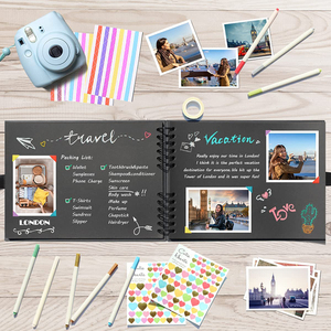 Carnet de croquis A4 écologique à pages noires vierges, reliure spirale, couverture rigide, <span class=keywords><strong>album</strong></span> <span class=keywords><strong>photo</strong></span> de <span class=keywords><strong>mariage</strong></span> - Product Image 6