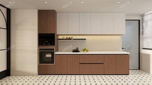 Giá bán buôn nhà bếp sang trọng đảo Tủ Set bóng Acrylic bề mặt không thấm nước & chống trầy xước - Product Image 4