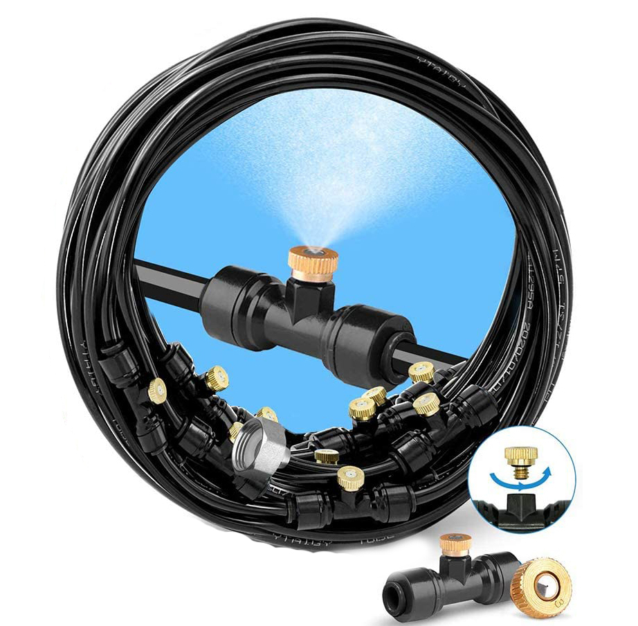 Black Garden Water Mist Spray for Flowers Plant Greenhouse Garden Irrigation Misting System Sprayers 10-75kg/cm PE