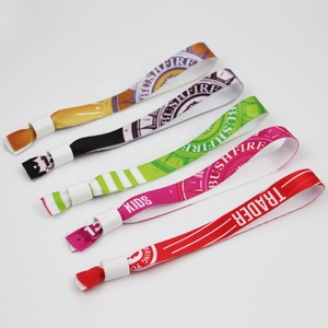 สายรัดข้อมือผ้าริบบิ้น rpet สำหรับเทศกาลงานอีเว้นท์พร้อมล็อกครั้งเดียว - Product Image 4