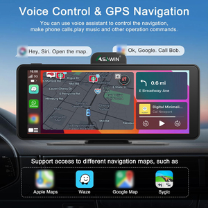 Carplay sem fio WIFI <span class=keywords><strong>Bluetooth</strong></span> 4k Traço Cam Dual Lens Asafin 6.86 "HD Touch Screen Android Auto Espelho Link Controle de Voz Siri - Product Image 4