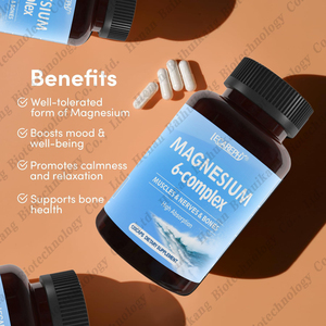 Hete Verkoop Voedingssupplement Magnesiumcapsules 6 Complexe Capsules Met Glycinaat, Malaat, Oxide, Rautraat, Citraat, Aspartaat - Product Image 2