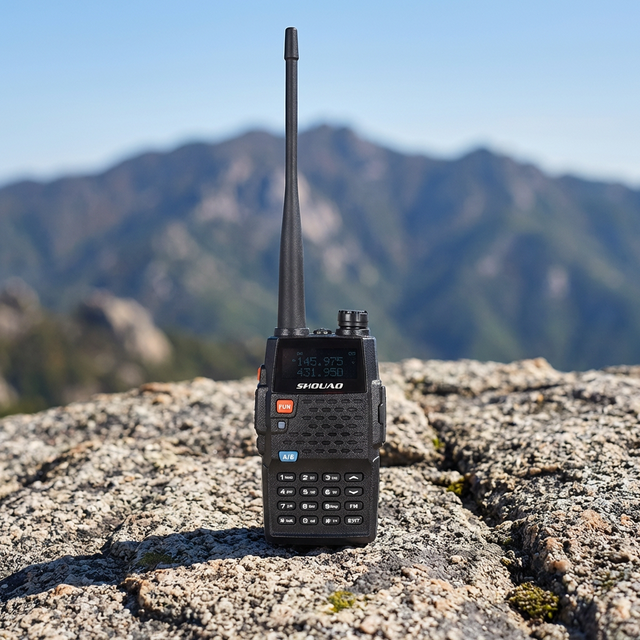 Shouao-F9 5W UV Dual Band Analog Walkie Talkie VHF/UHF Portable Two Way Radio with 0-10KM Range 128CH Handheld Ham Radio
