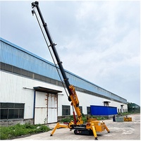 Nouveau 1.2t ~ 14t Diesel Mini Spider Crane Hydraulique Boom Lift Fly Jib Télescopique avec Pompe De Levage Crawler Spider Crane