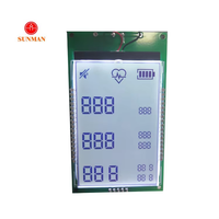 LCD FSTN Segmen Positif Semi-Transflektif dengan Lampu Latar Putih 3.2V untuk Oksimeter Pulsa Medis SML2712