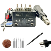 Station de soudage numérique LED 750W avec pistolet à air chaud, station de retravaillage, fer à souder pour téléphone portable, PCB et soudage BGA 8582D