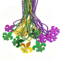 Colliers de perles en vrac pour le Mardi Gras, perles de fête en plastique colorées pour le carnaval, le festival de la Nouvelle-Orléans, la décoration des défilés